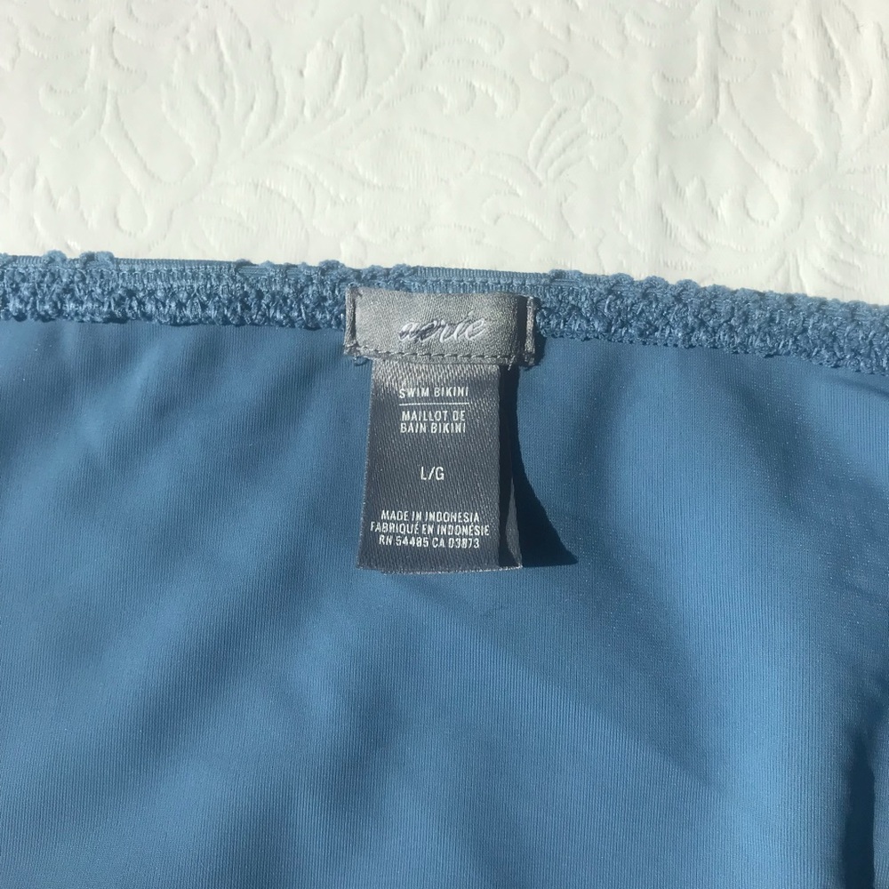 Aerie Swim Blue Lace Bikini Bottom Size Large - Picture 4 of 6